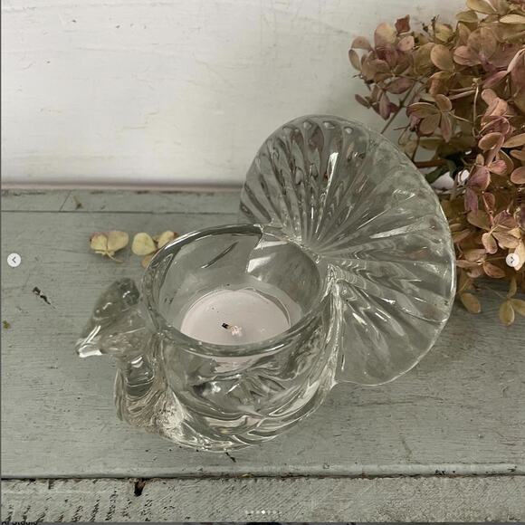 Vintage Avon Glass Turkey Thanksgiving Dinner Table Votive Candleholder Planter - Picture 4 of 7
